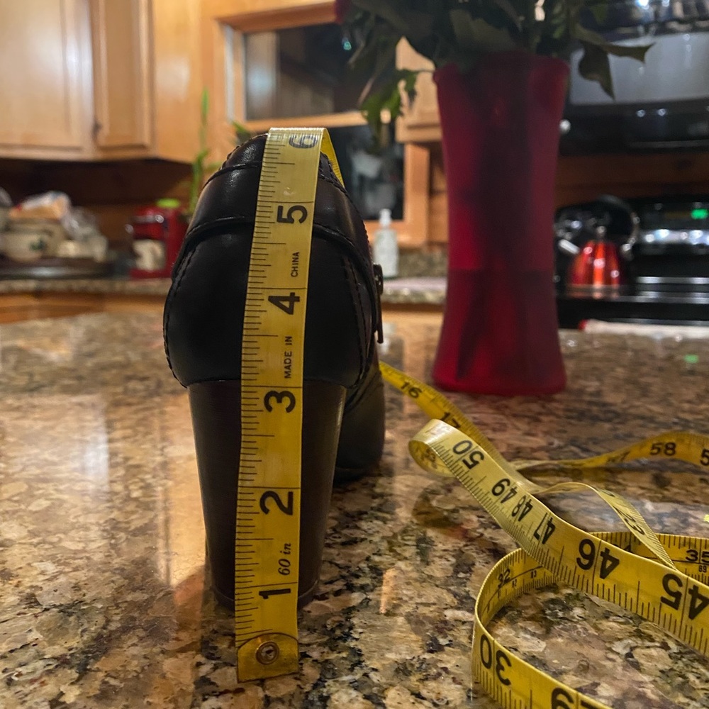 Clarks Indigo Black Leather Shoe Booties Size 8 - Picture 7 of 8